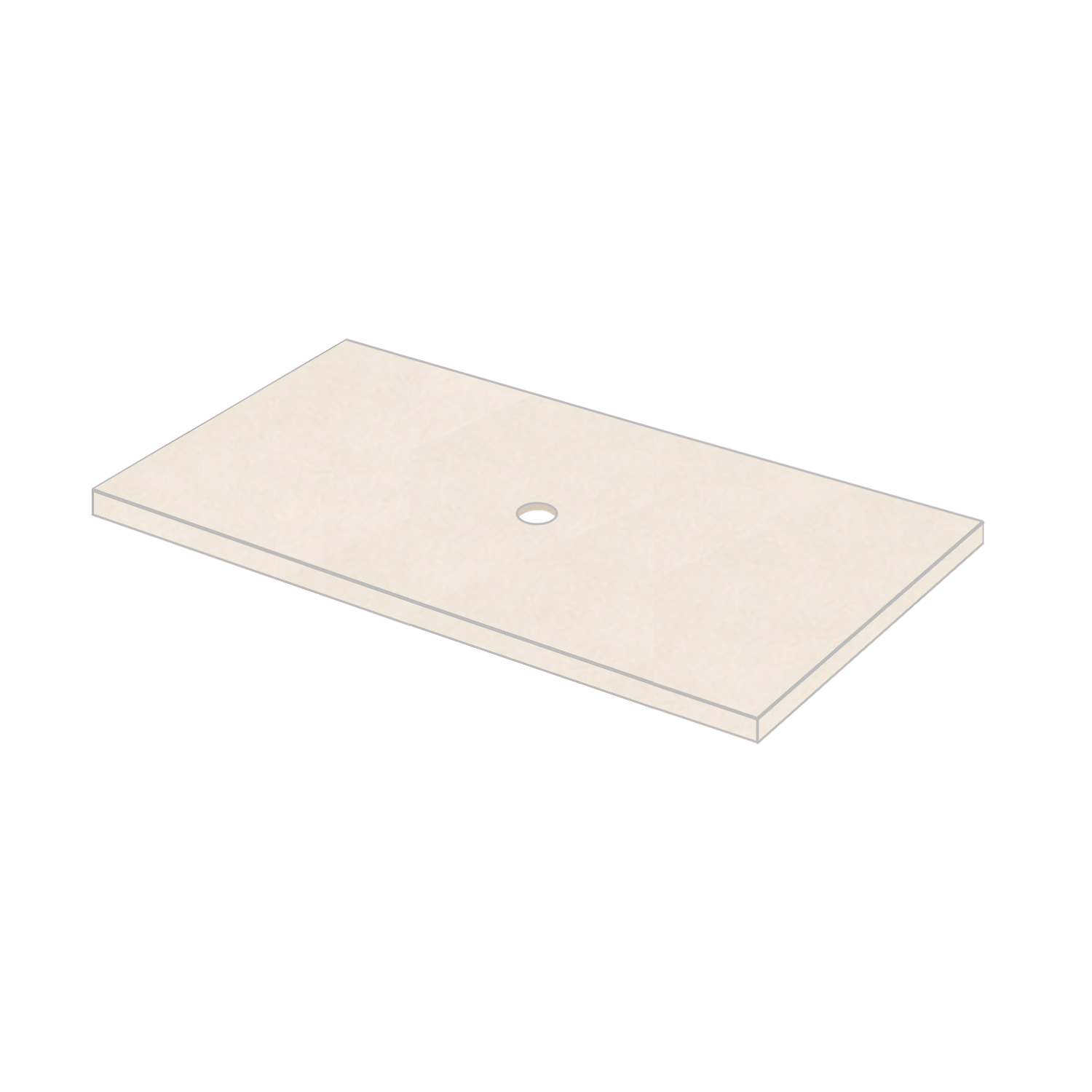 DutchLine - Composiet Topblad Créme - Semi Gepolijst - 810x465x18