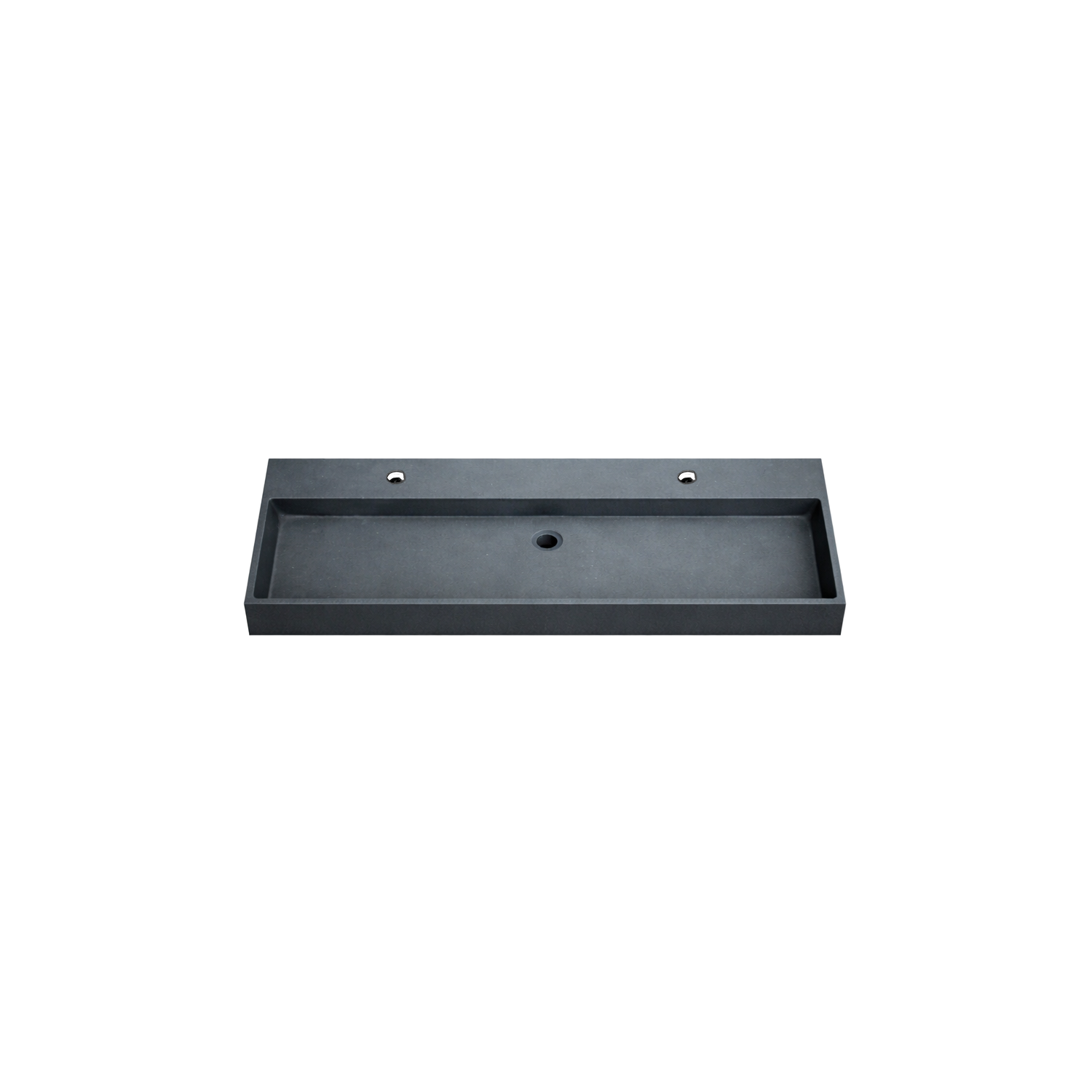 DutchLine - Graniet Wastafel - Mat Zwart - 2 Kraangaten - 1205x465x120