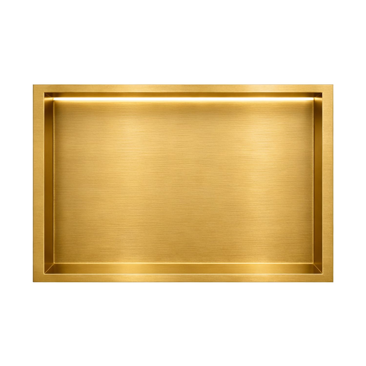 DutchLine - Inbouw Nis - Niet betegelbaar - Met Ledstrip - Geborsteld Messing - 300x600x70