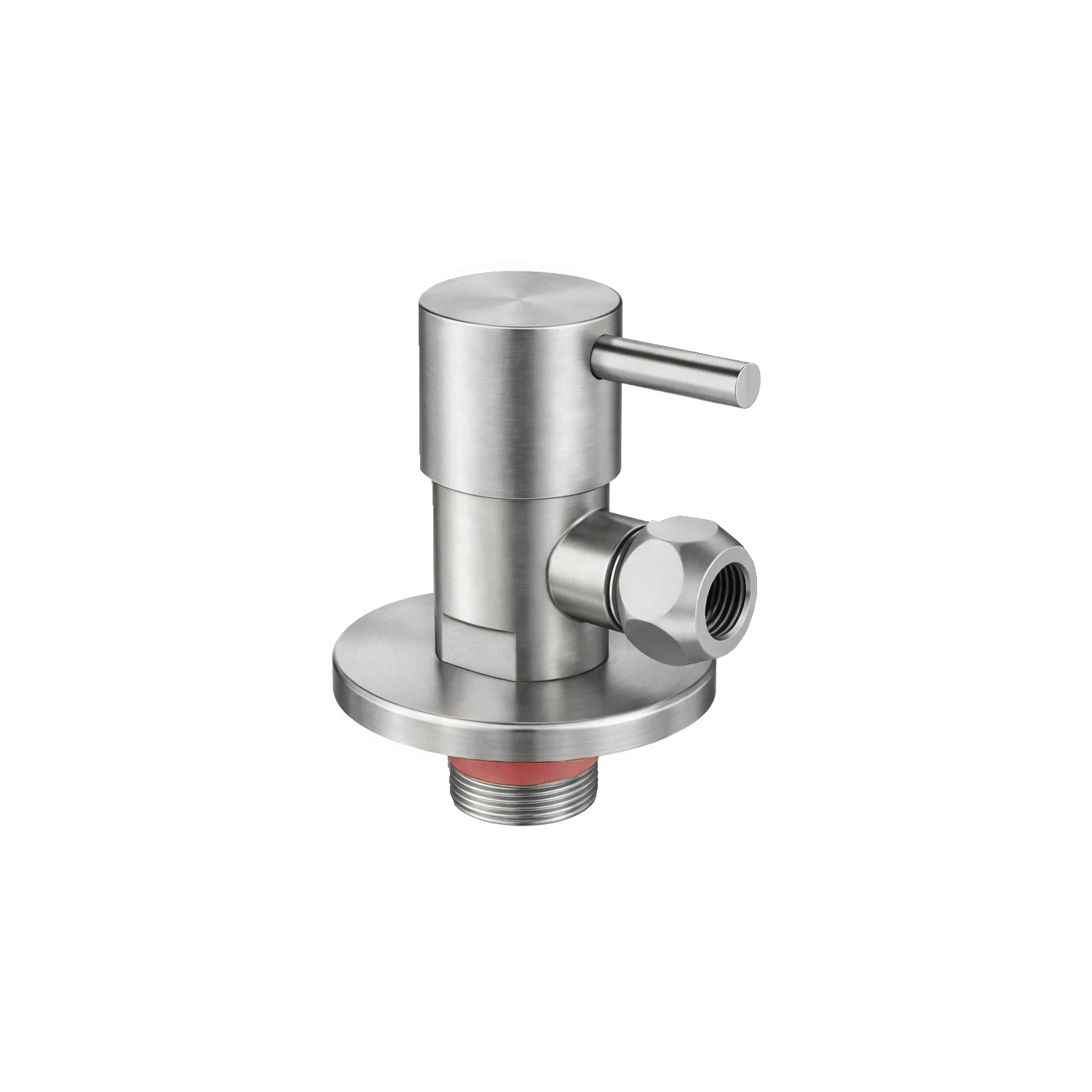 DutchLine - Luxe Stopkraan - Geborsteld Staal - 1/2×3/8