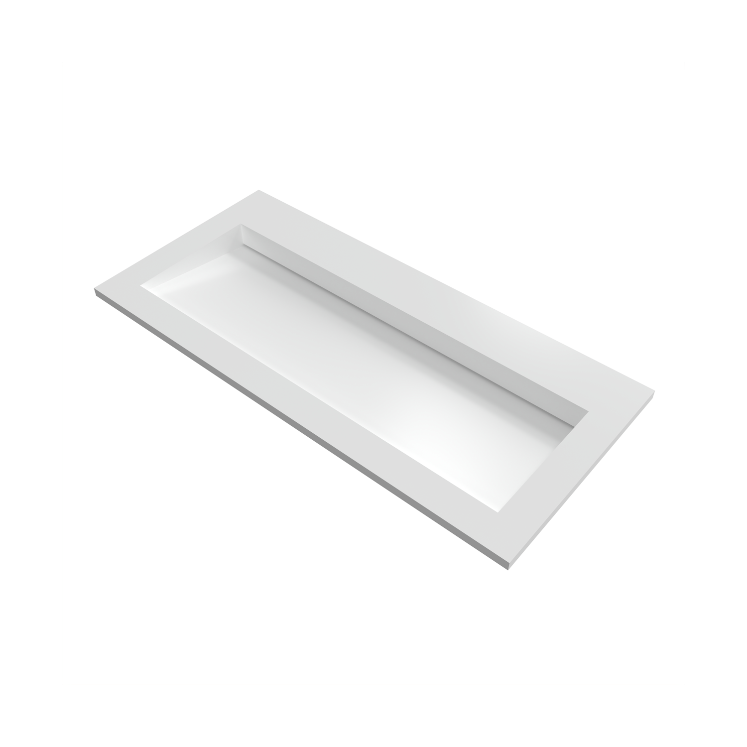 DutchLine - Solid.Surface Angle Wastafel - Mat Wit - 1000x465x170mm