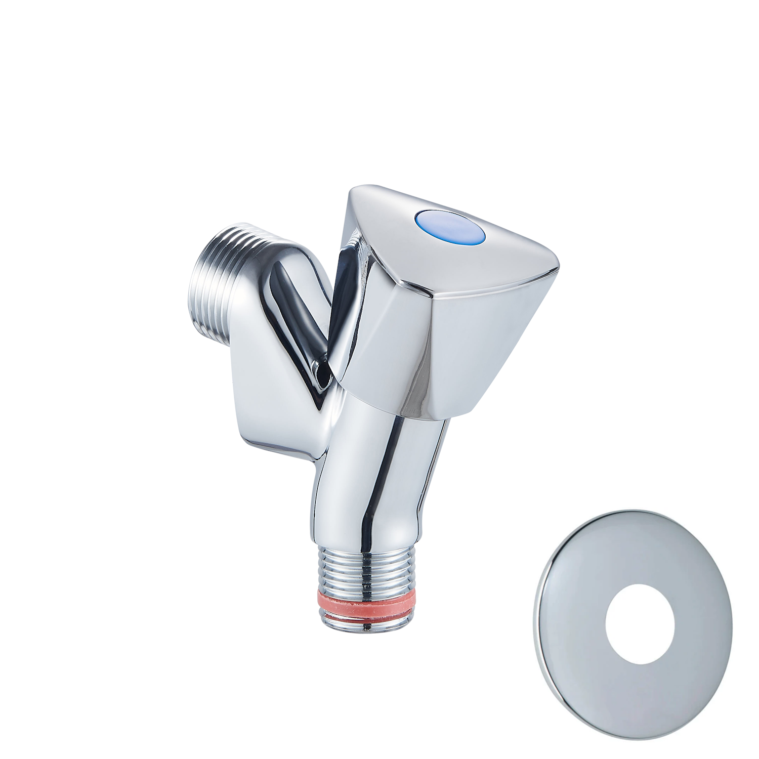 DutchLine - Wasmachinekraan Met Rozet - Chroom 1/2"x3/4"