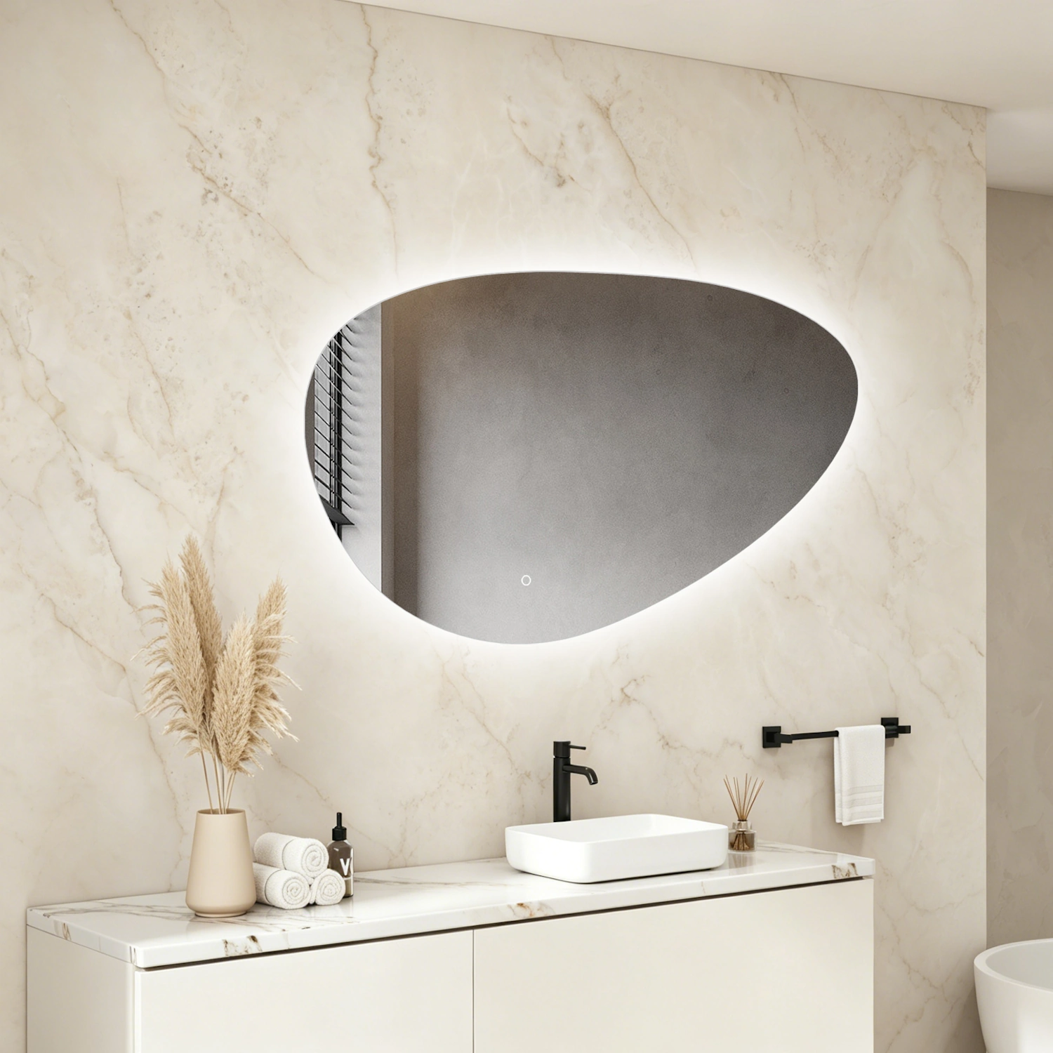 DutchLine - Elips Indirecte Ledspiegel - 1200x700mm