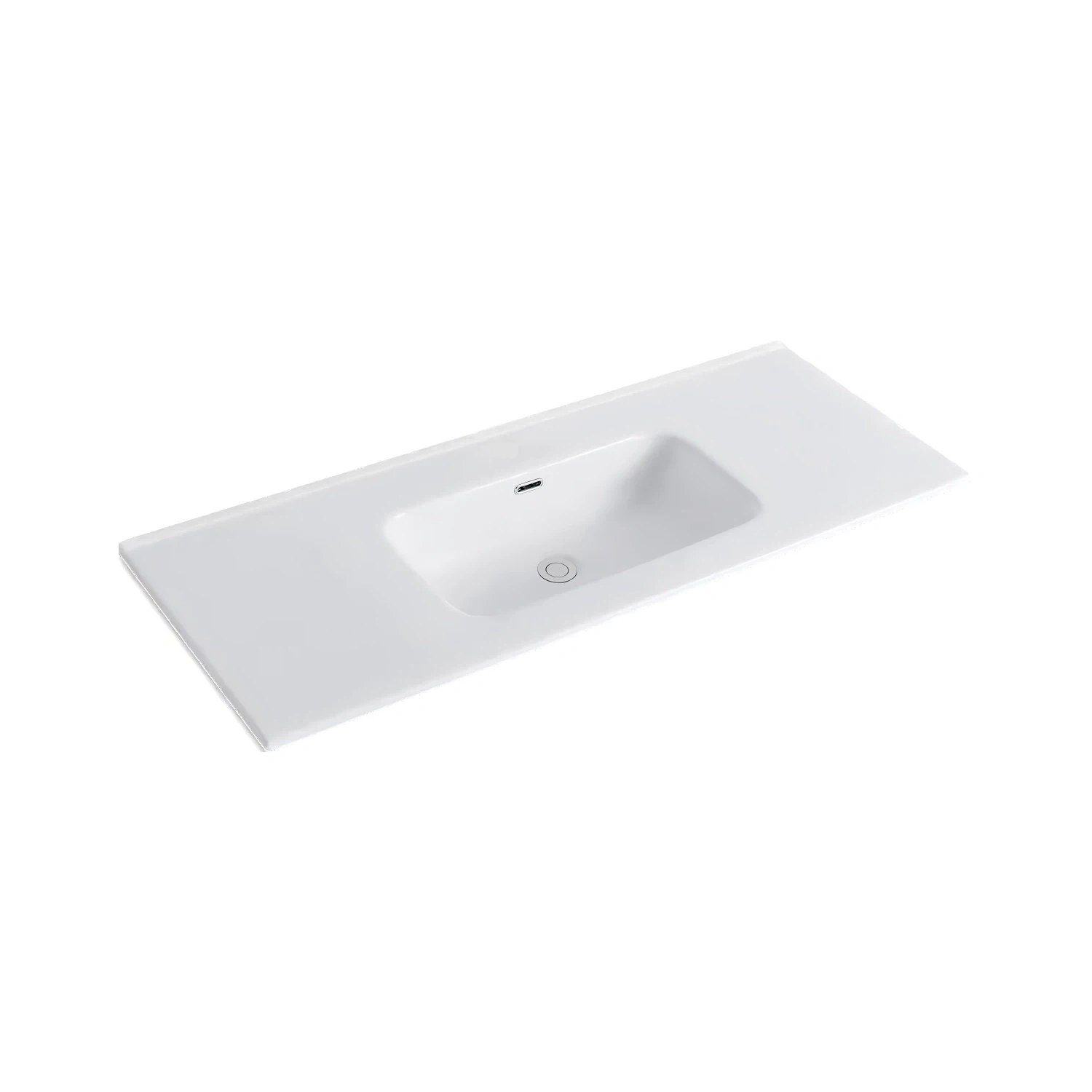DutchLine - Keramische Wastafel OVI - Glans wit - Zonder Kraangat - 1210x465x170mm - Glans Wit