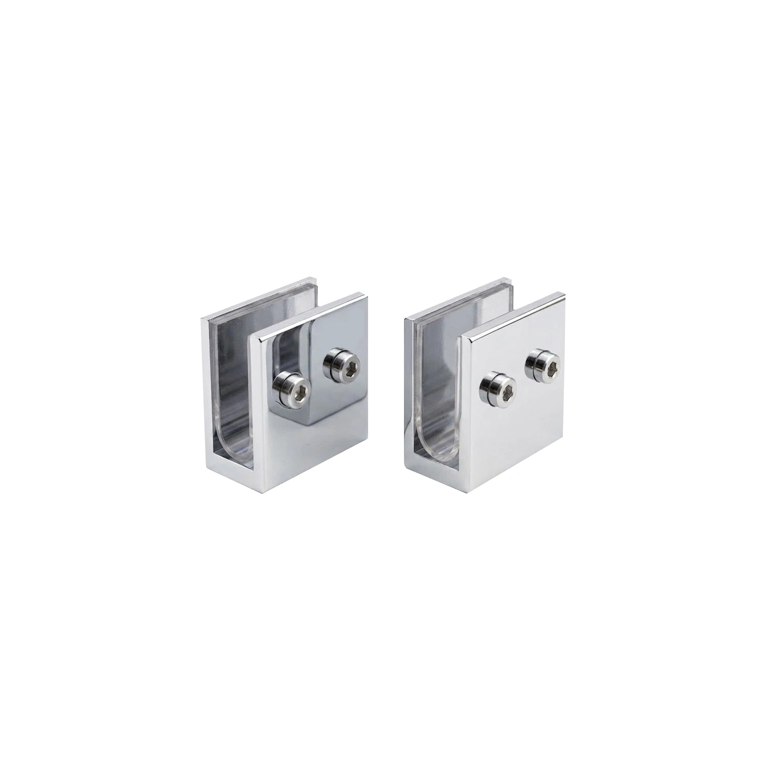 DutchLine - Losse Glaskoppelingen T.B.V. Smart Glasplaten - 2 Stuks - Chroom - 30x30x15.5
