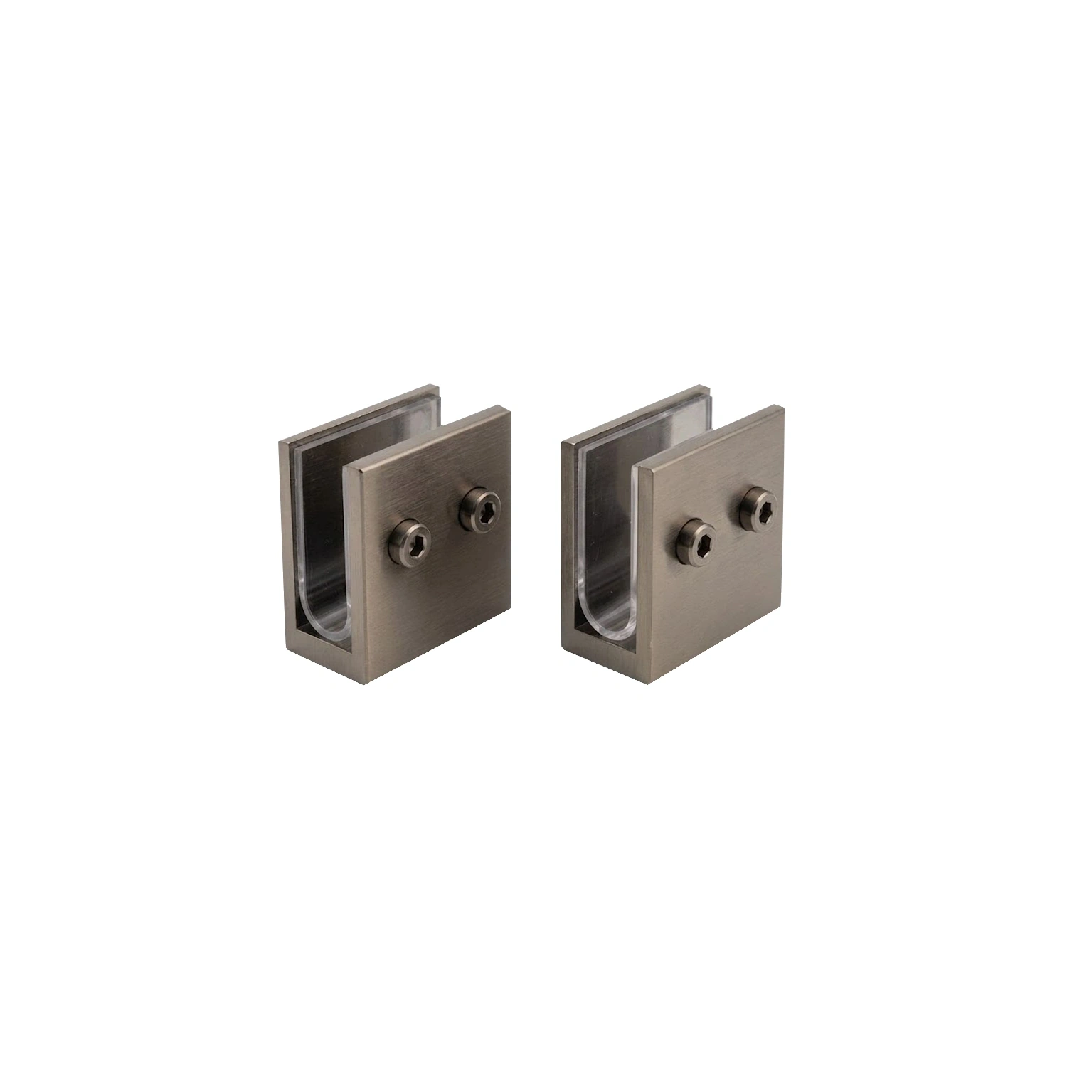 DutchLine - Losse Glaskoppelingen T.B.V. Smart Glasplaten - 2 Stuks - Gunmetal - 30x30x15.5