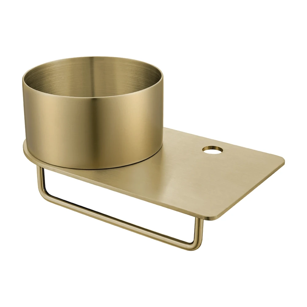 DutchLine - Toiletplanchet met waskom - 360x210x165 - Met Kraangat - Geborsteld messing