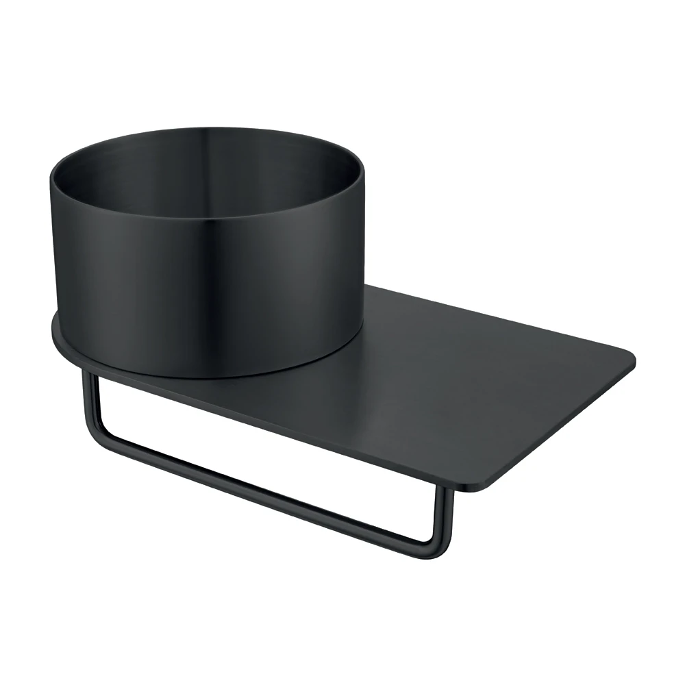 DutchLine - Toiletplanchet met waskom - 360x210x165 - Zonder Kraangat - Mat zwart